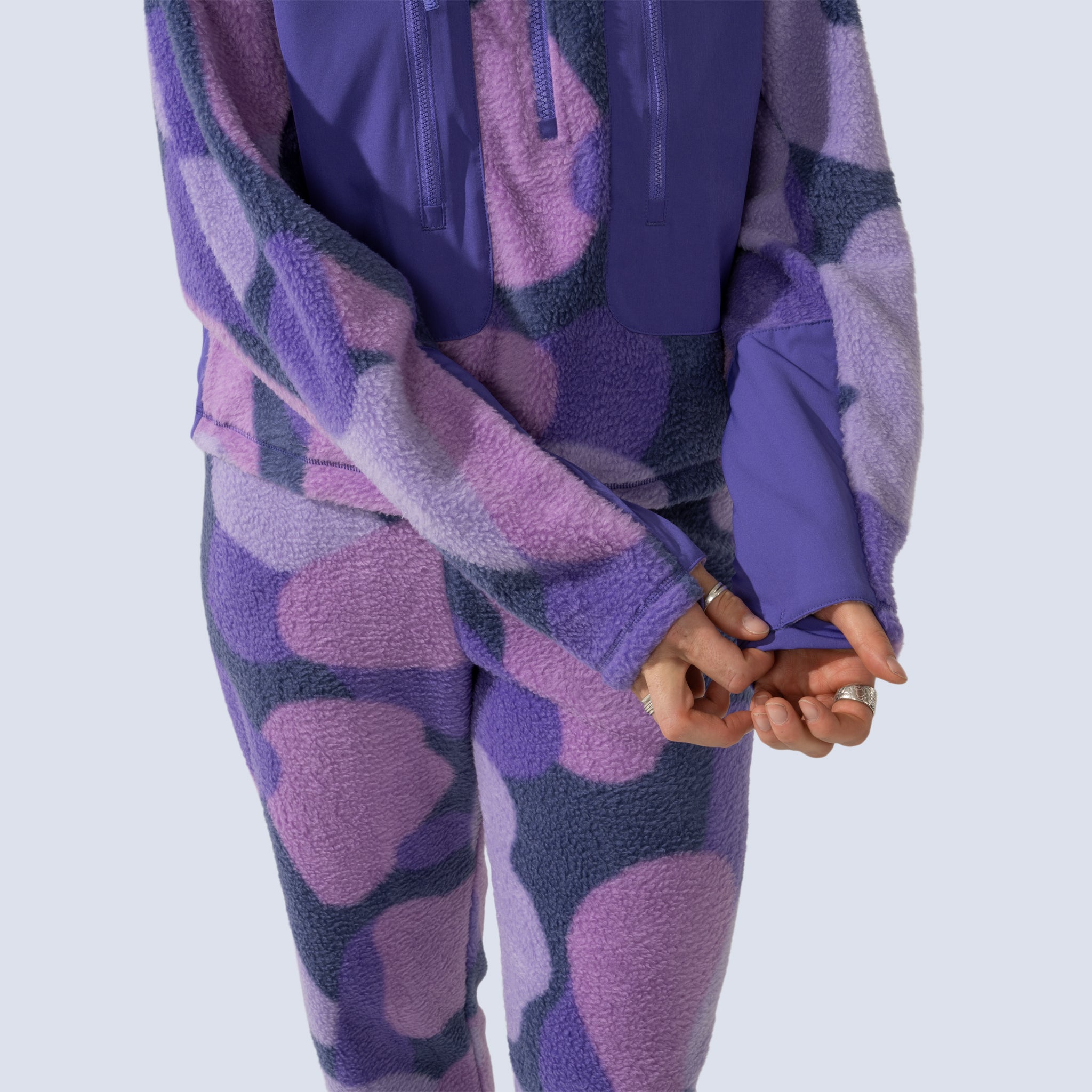 [Grape Expectations]  Danner 3/4 Zip grape expectations thumbhole detail on sleeve