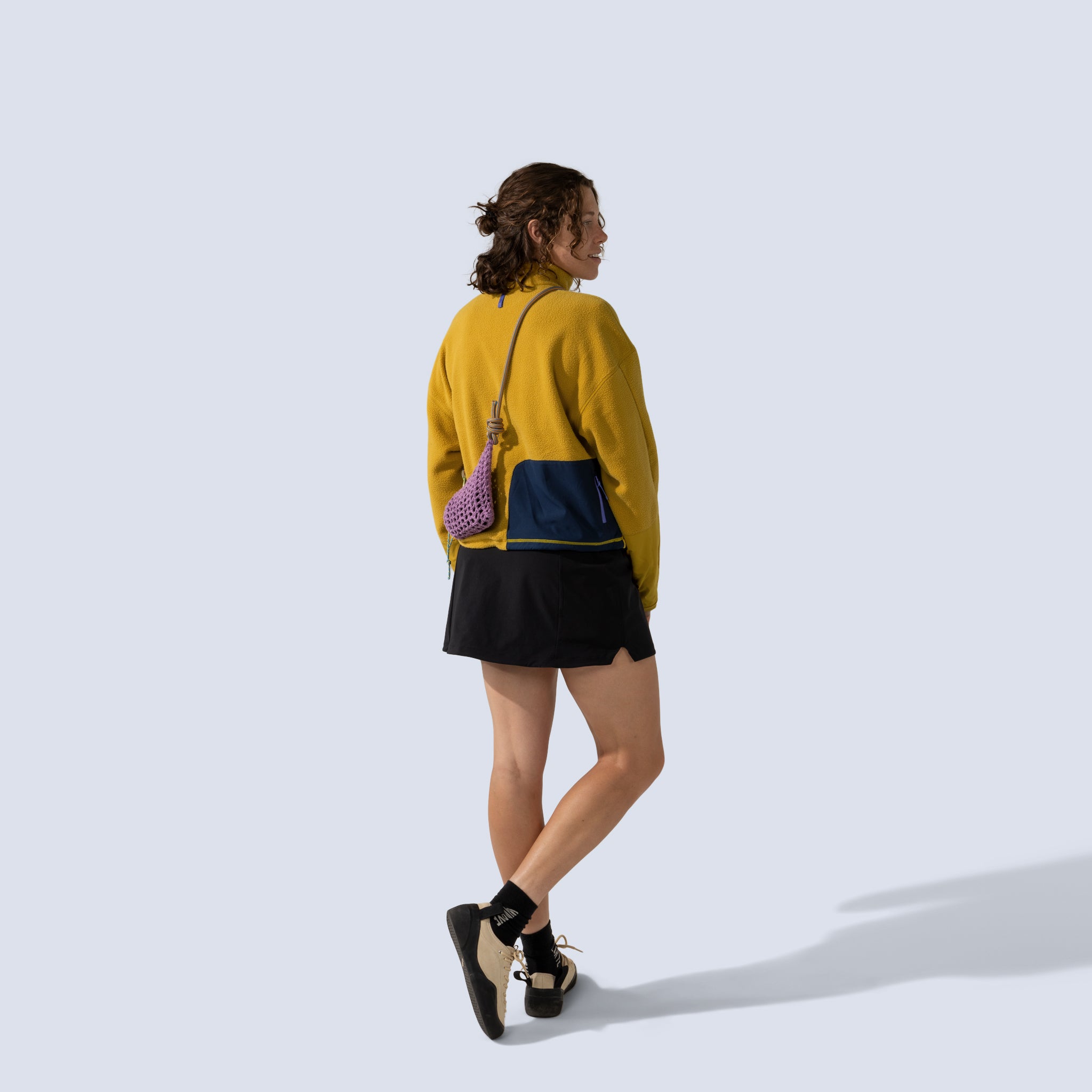 [Saffron] Danner 3/4 Zip Saffron yellow back full body view