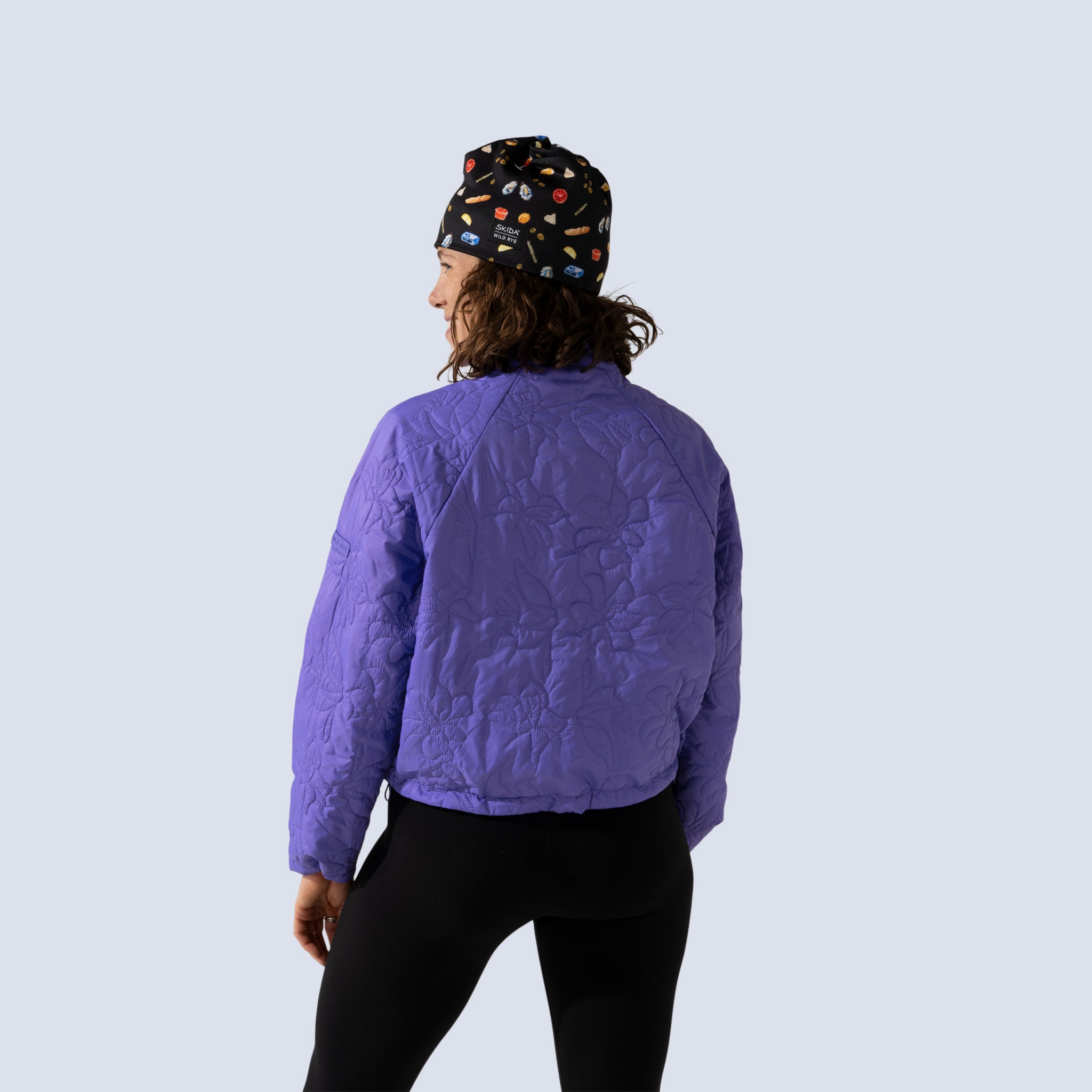 [Iris] Payette pullover in Iris, on model back crop view