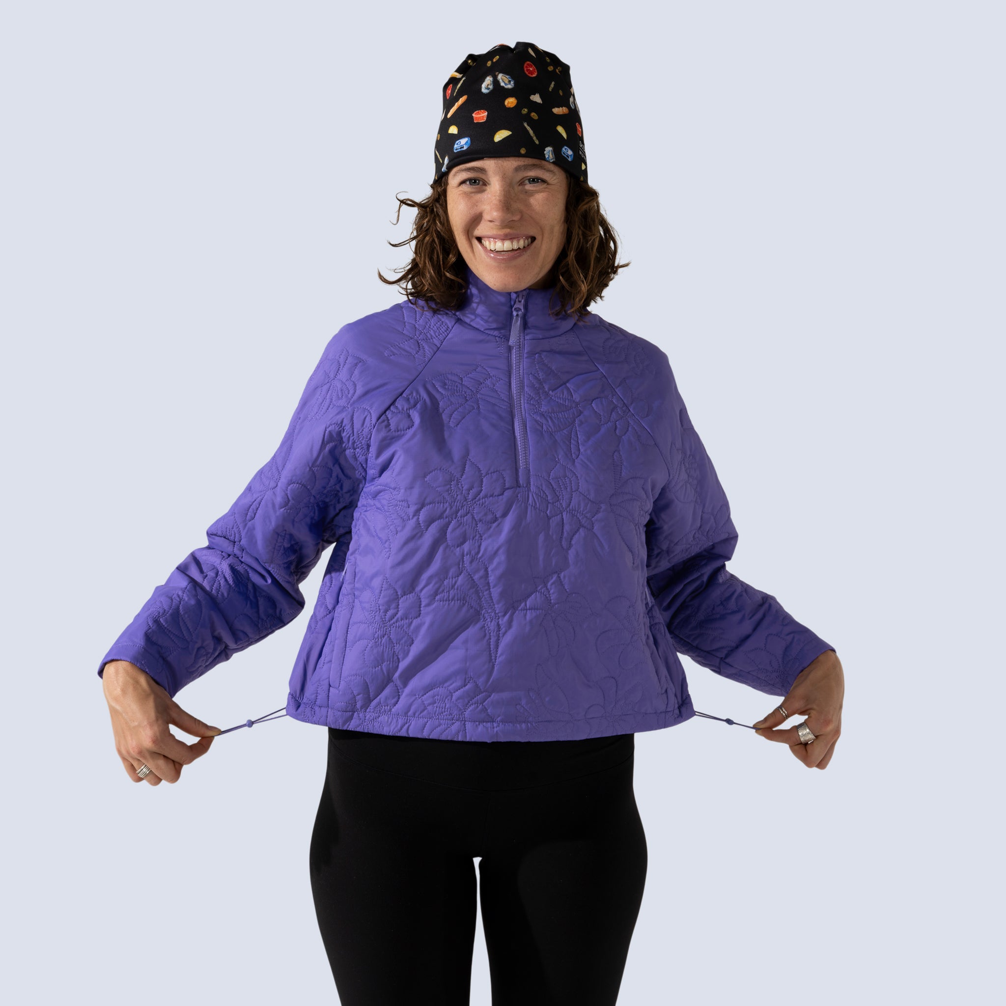 [Iris] Payette pullover in Iris, hem cinch detail