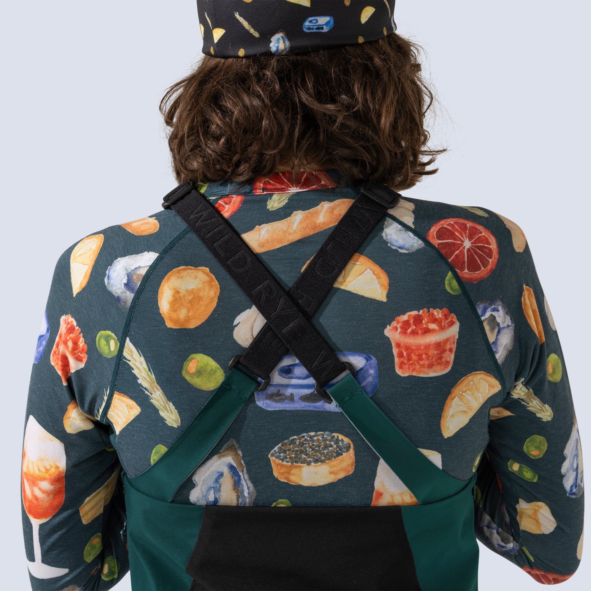 [Shaded Spruce] Heyburn 3l bibs in shaded spruce, back adjustable straps detail