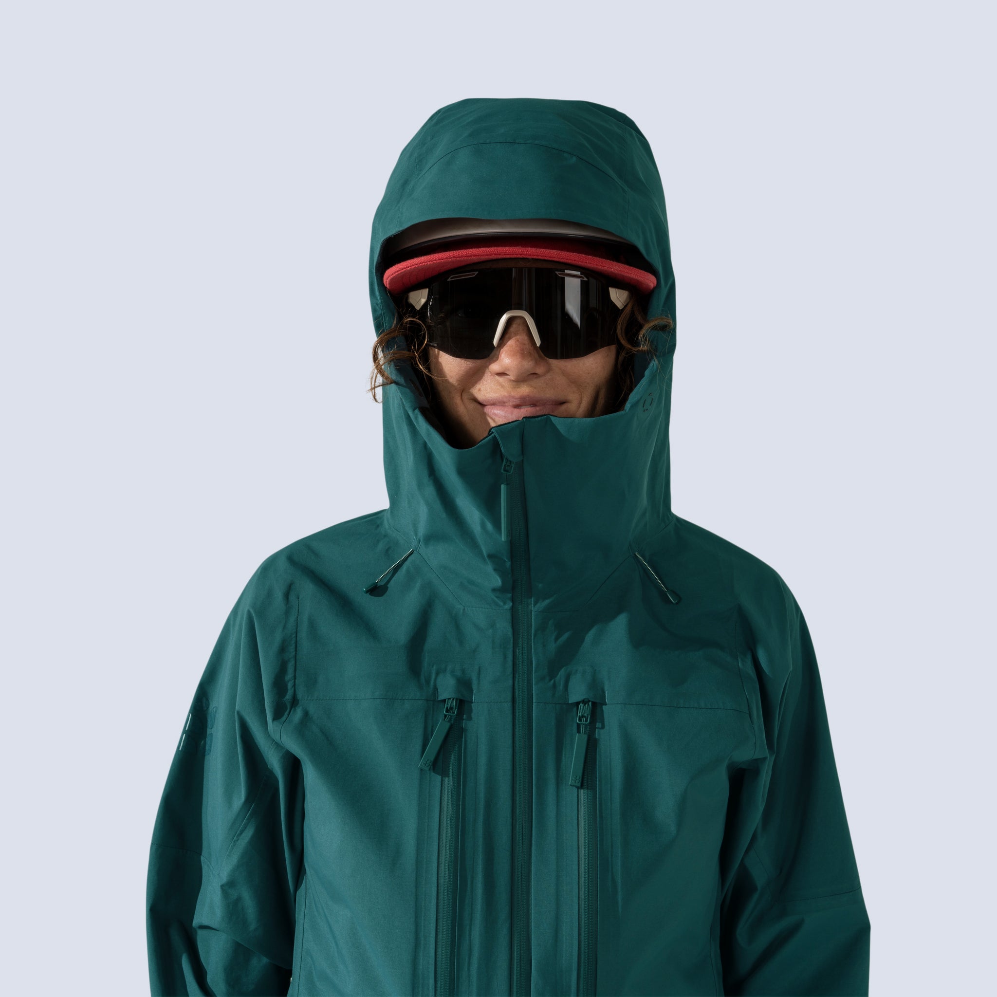 [Shaded Spruce] Heyburn 3L Jacket in shaded spruce, hood up 