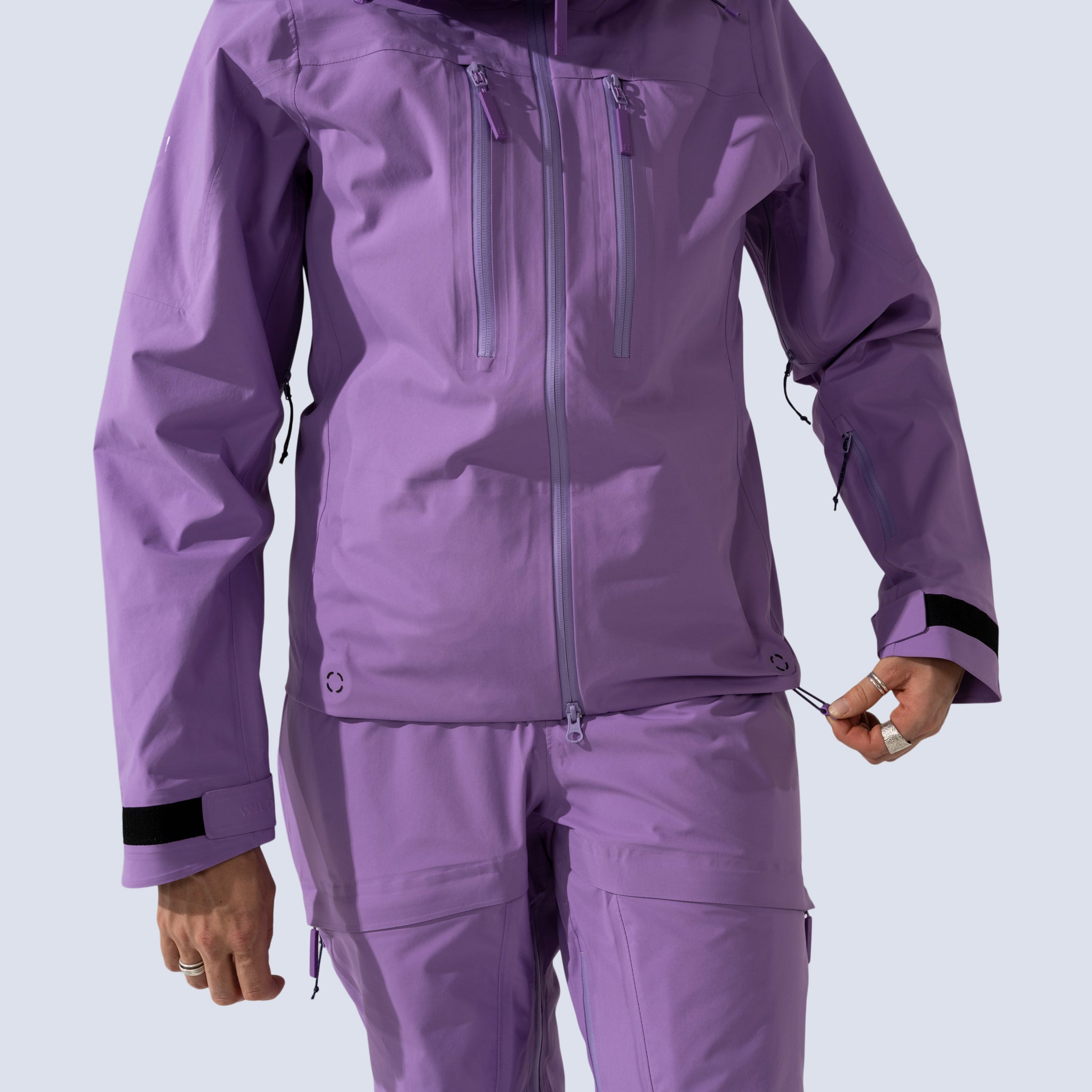 [Amethyst] Heyburn 3L Jacket in amethyst, hem cinch adjustment