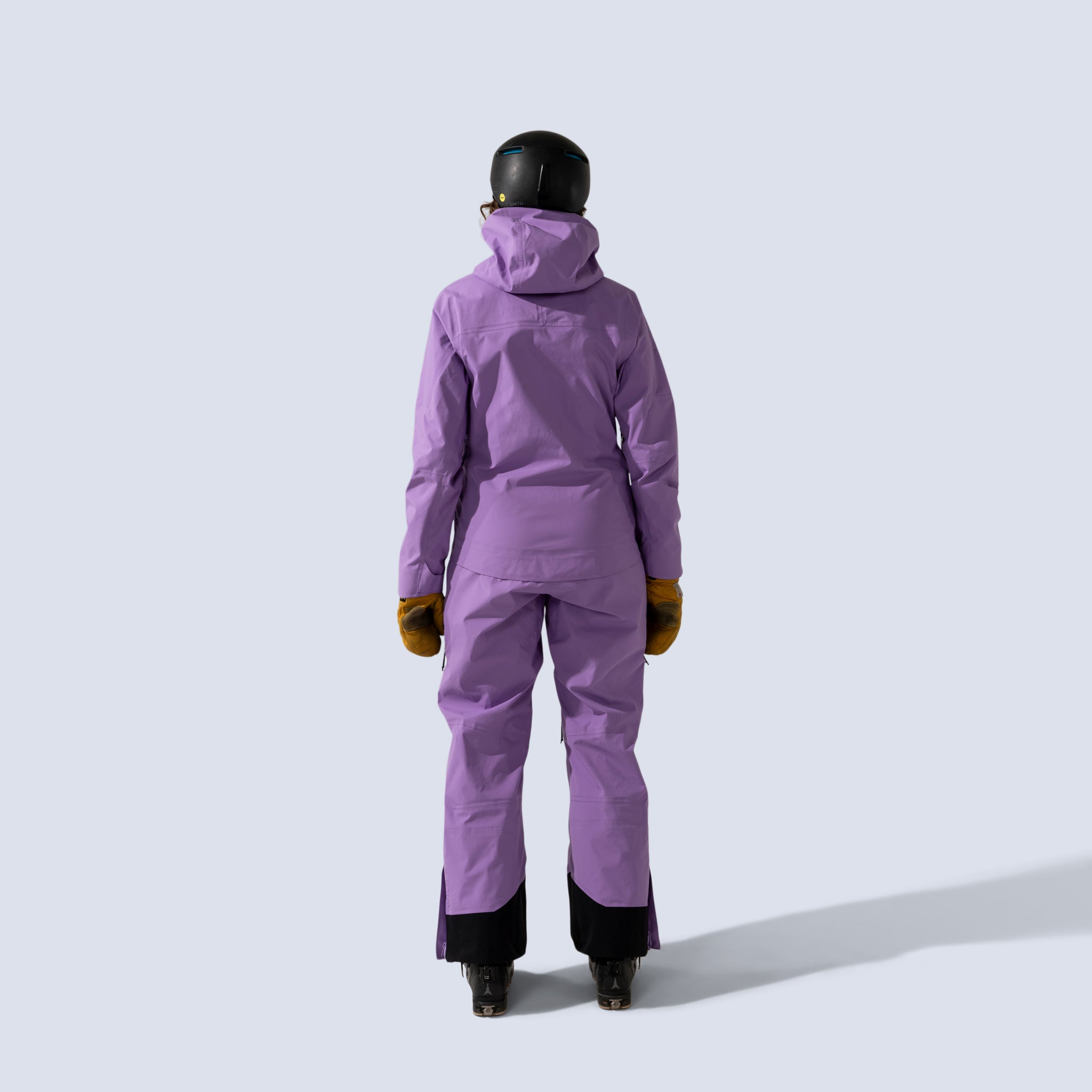 [Amethyst] Heyburn 3L Jacket in amethyst, on model back full body view