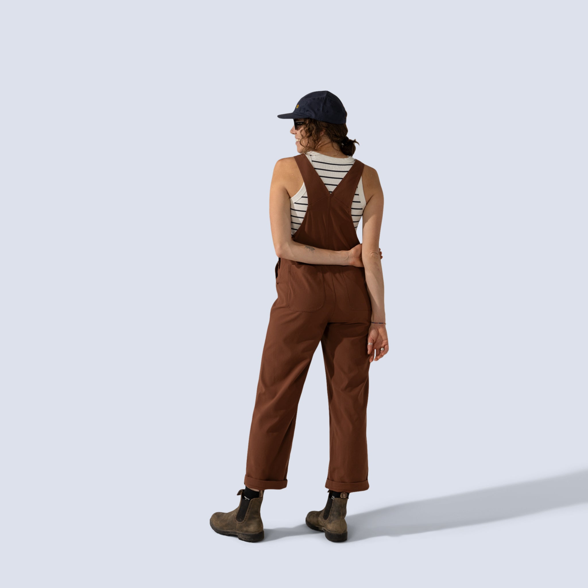 [Chestnut] Emmett Overalls Chestnut Back Full Body