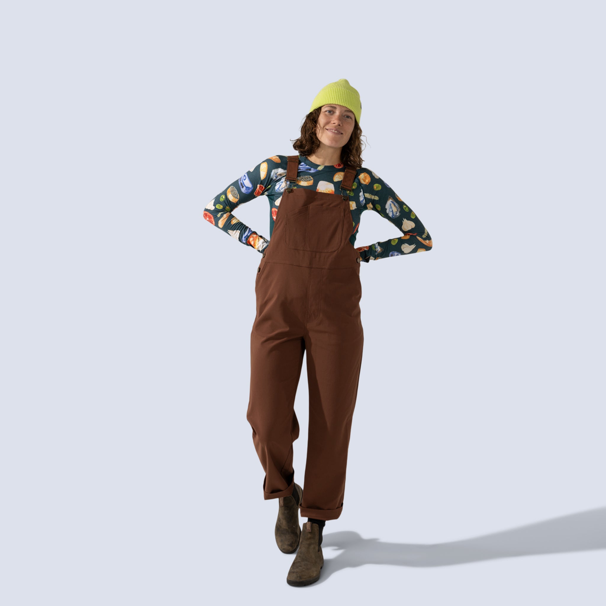 [Chestnut] Emmett Overalls Chestnut Front Full Body