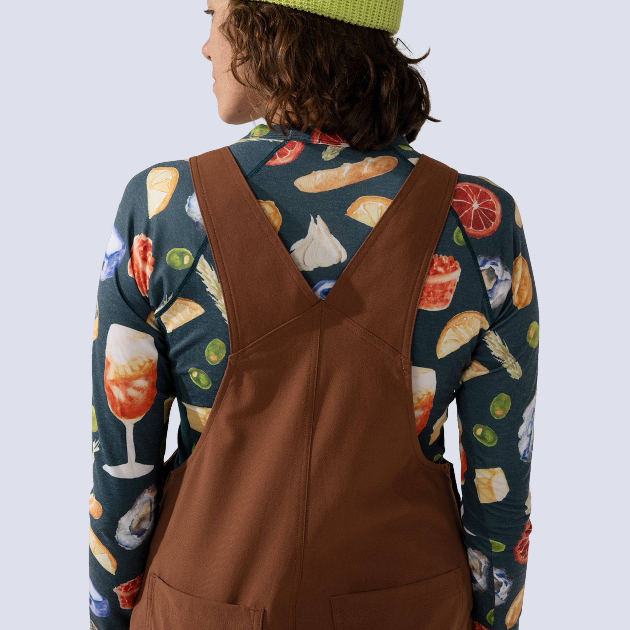 [Chestnut] Emmett Overalls Chestnut Back straps detail