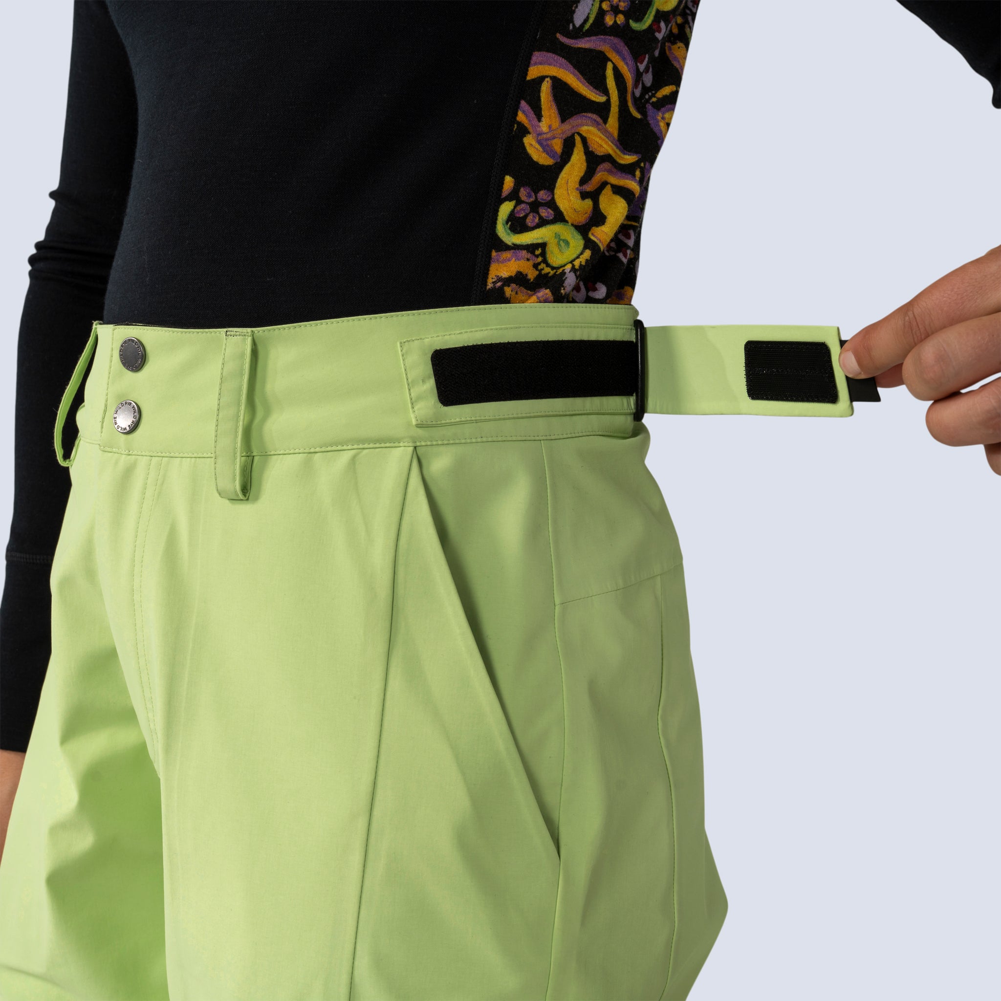 [Iced Matcha] Butterfield 3L pant in iced matcha, velcro waist adjustment