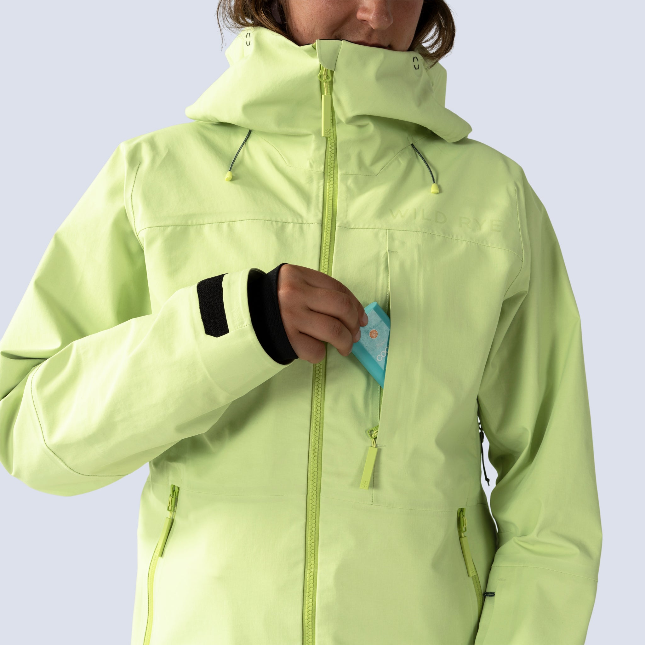 [Iced Matcha] Butterfield 3L jacket in iced matcha, chest pocket detail