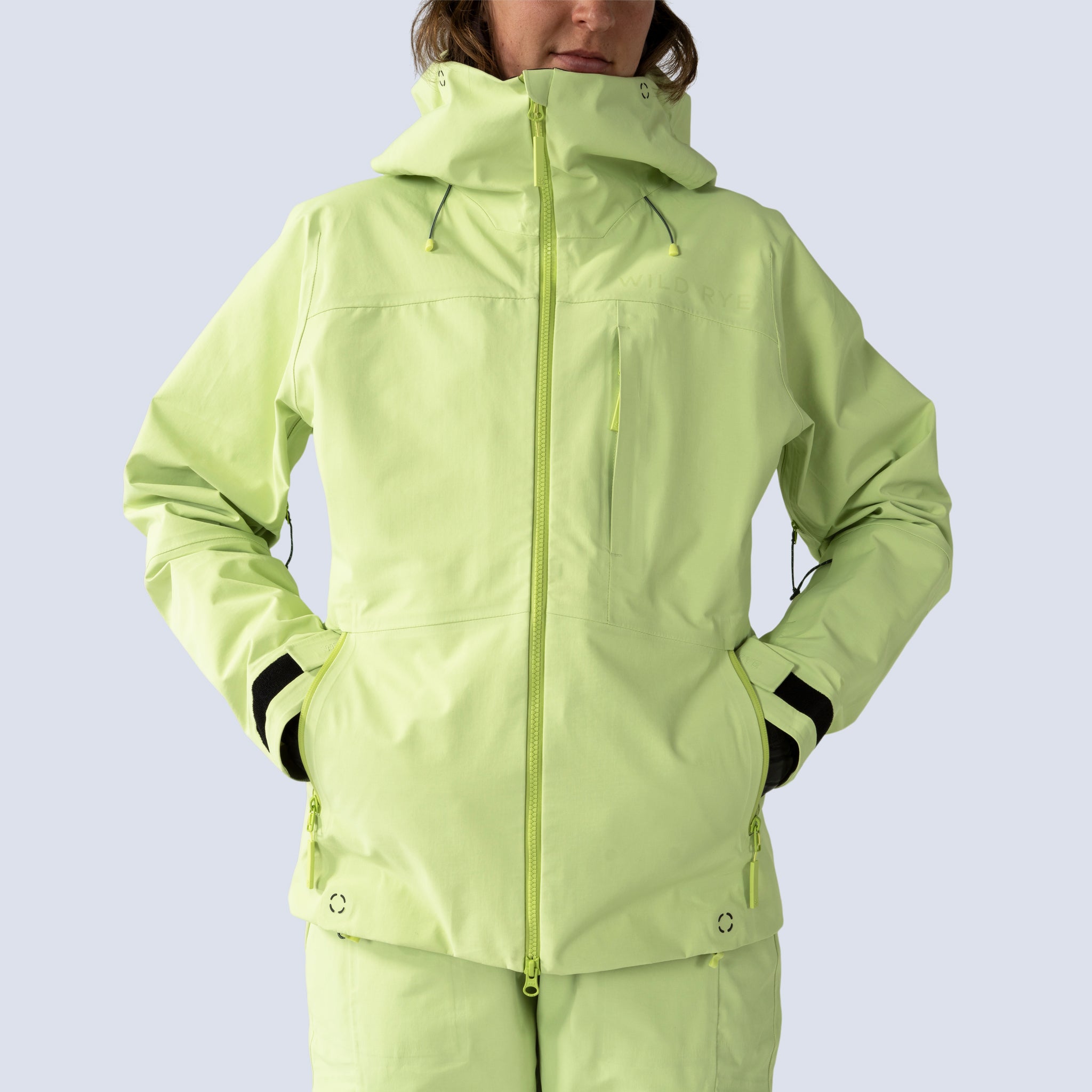 [Iced Matcha] Butterfield 3L jacket in iced matcha, hand pockets detail