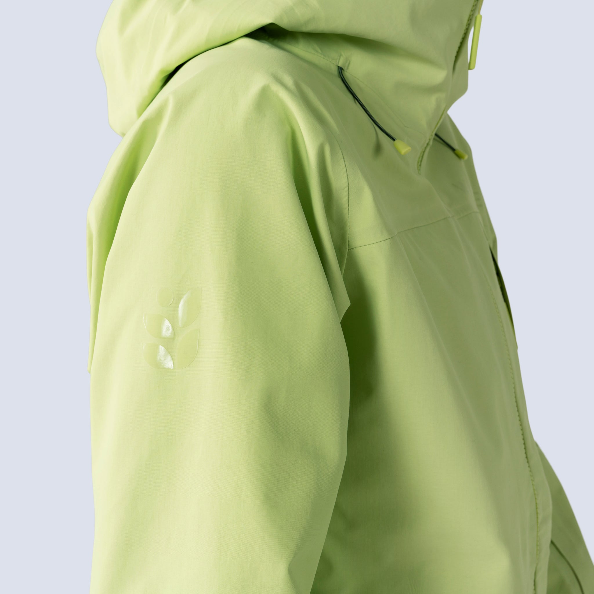 [Iced Matcha] Butterfield 3L jacket in iced matcha, heat transfer wild rye plant logo detail