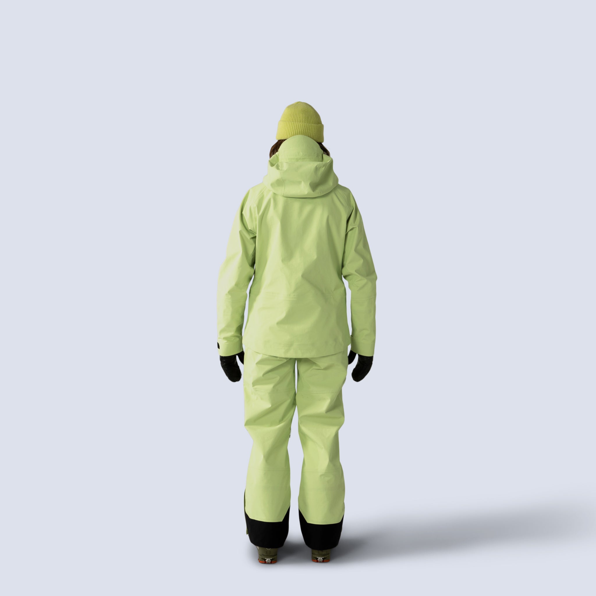 [Iced Matcha] Butterfield 3L pant in iced matcha, on model full body back view with matching jacket