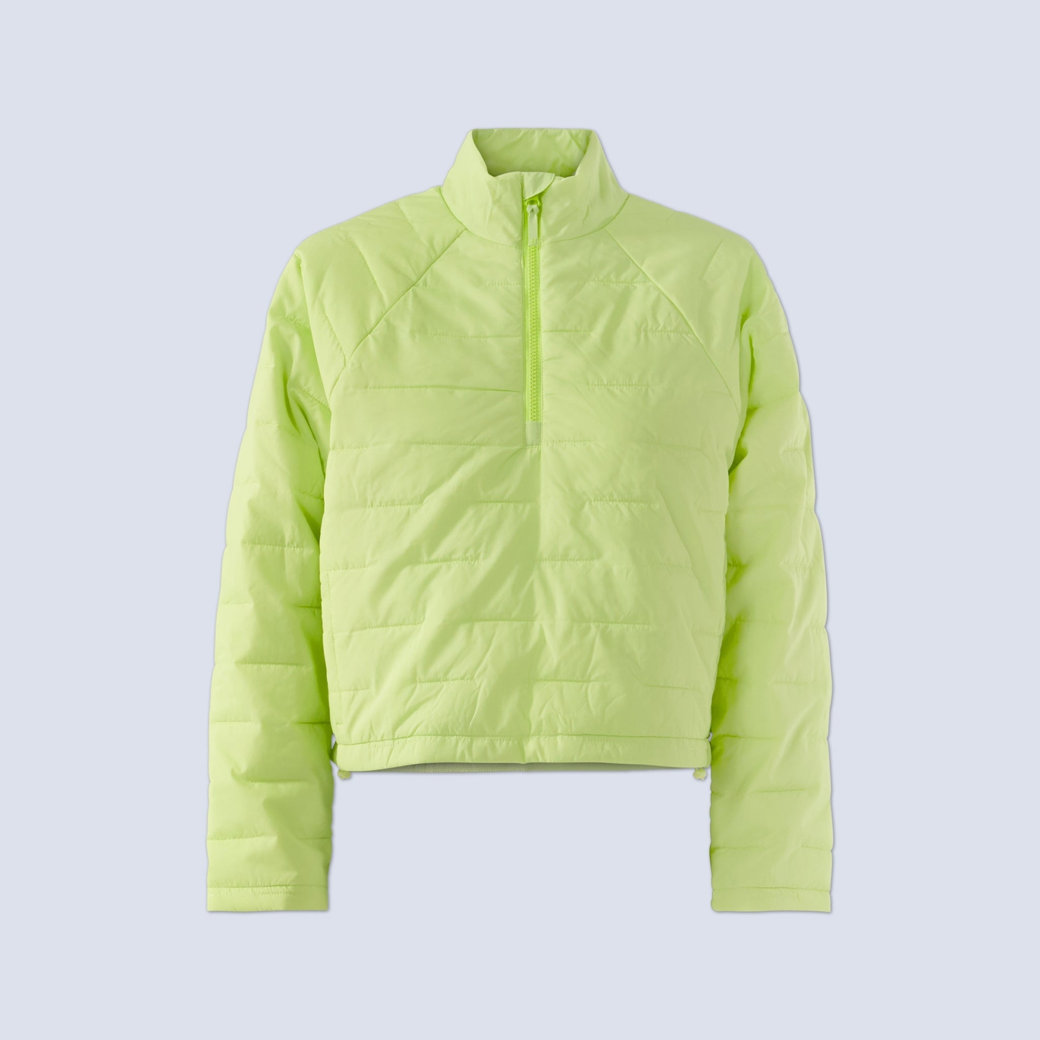 [Iced Matcha] Payette insulated pullover in iced matcha green, flatlay