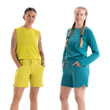 Freda 7" Women's Mountain Bike Shorts celery and sea 