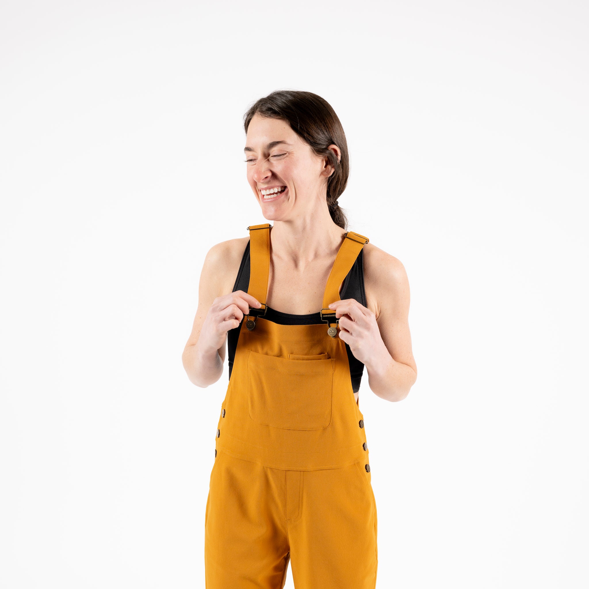 [Ochre] Elorie Technical Overalls Ochre Front Buckles