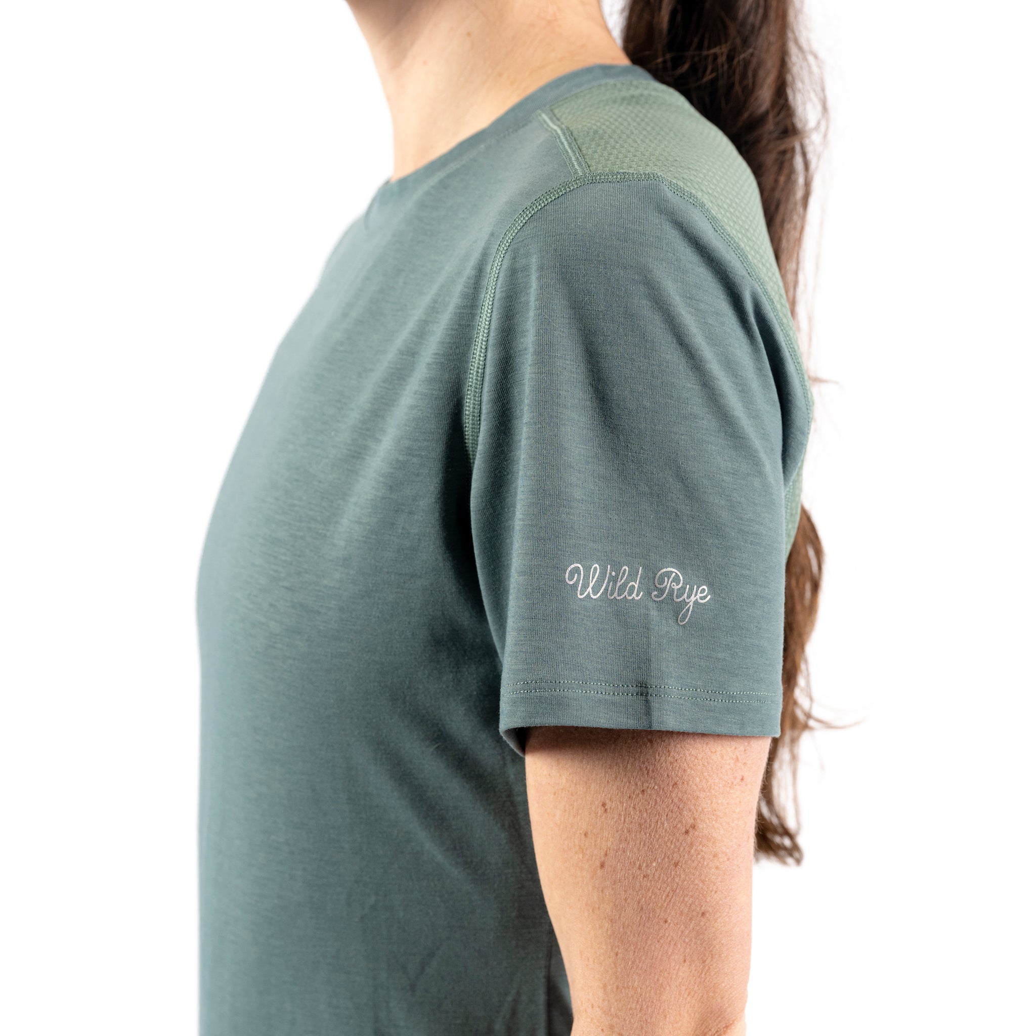 [Slate Green] Salida Bike Jersey Slate Green Sleeve Detail