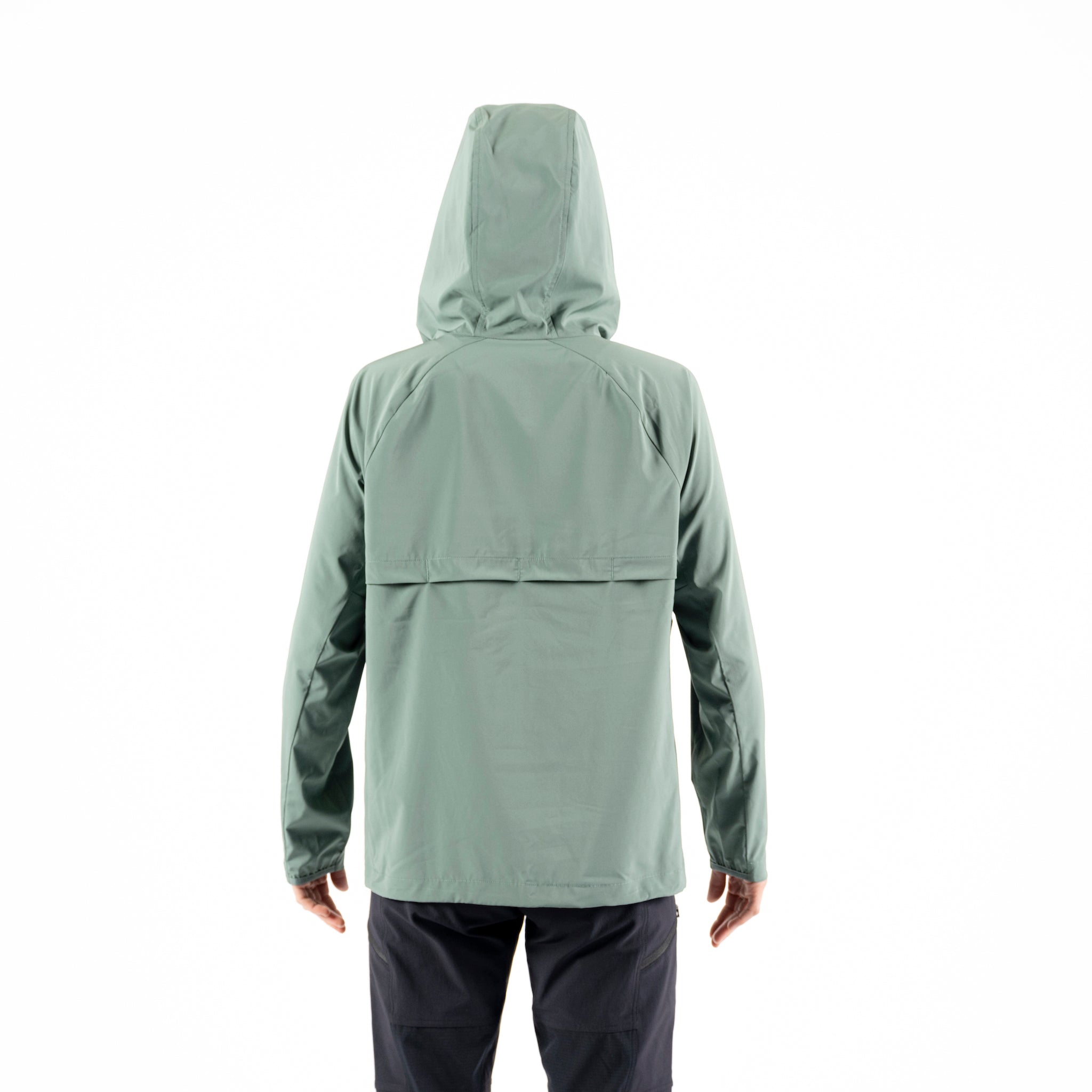 [Slate Green] Alden Anorak Windbreaker Slate Green Back View