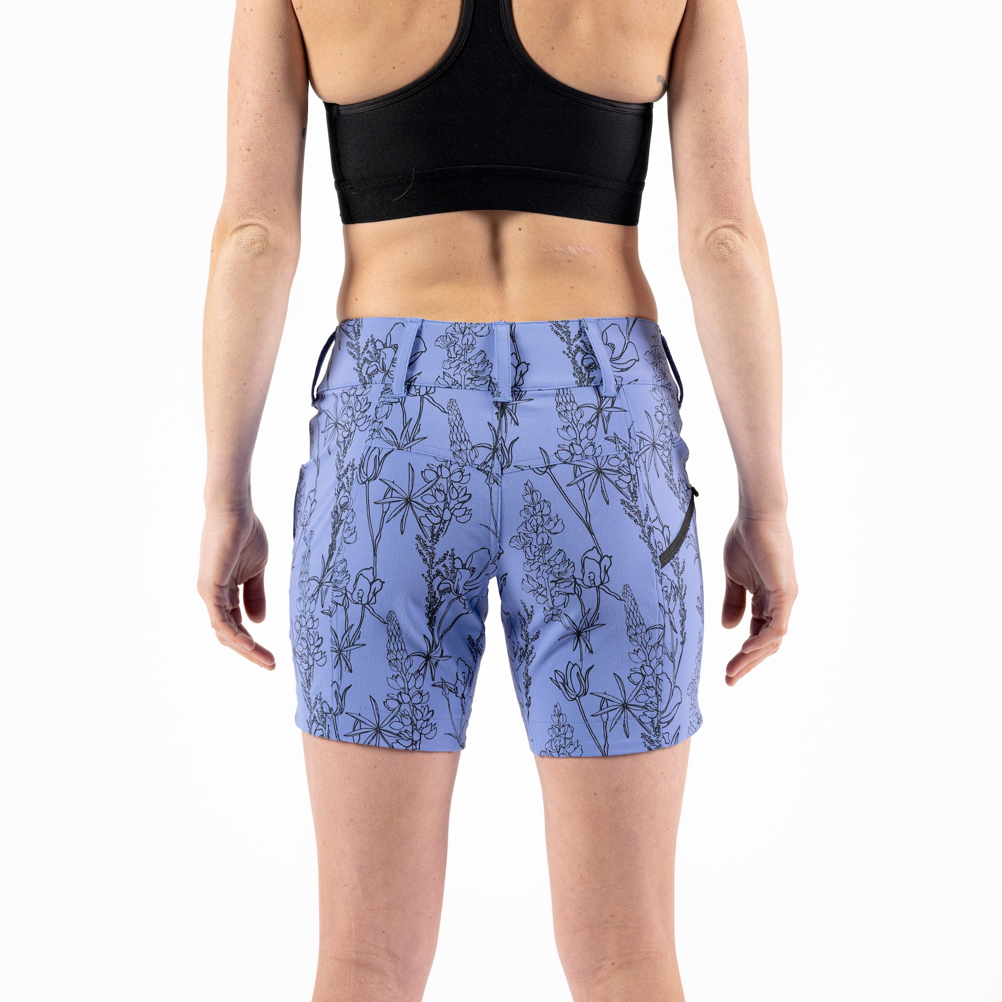 [Alpine Bloom] Freda 7" Bike Short Alpine Bloom Back View