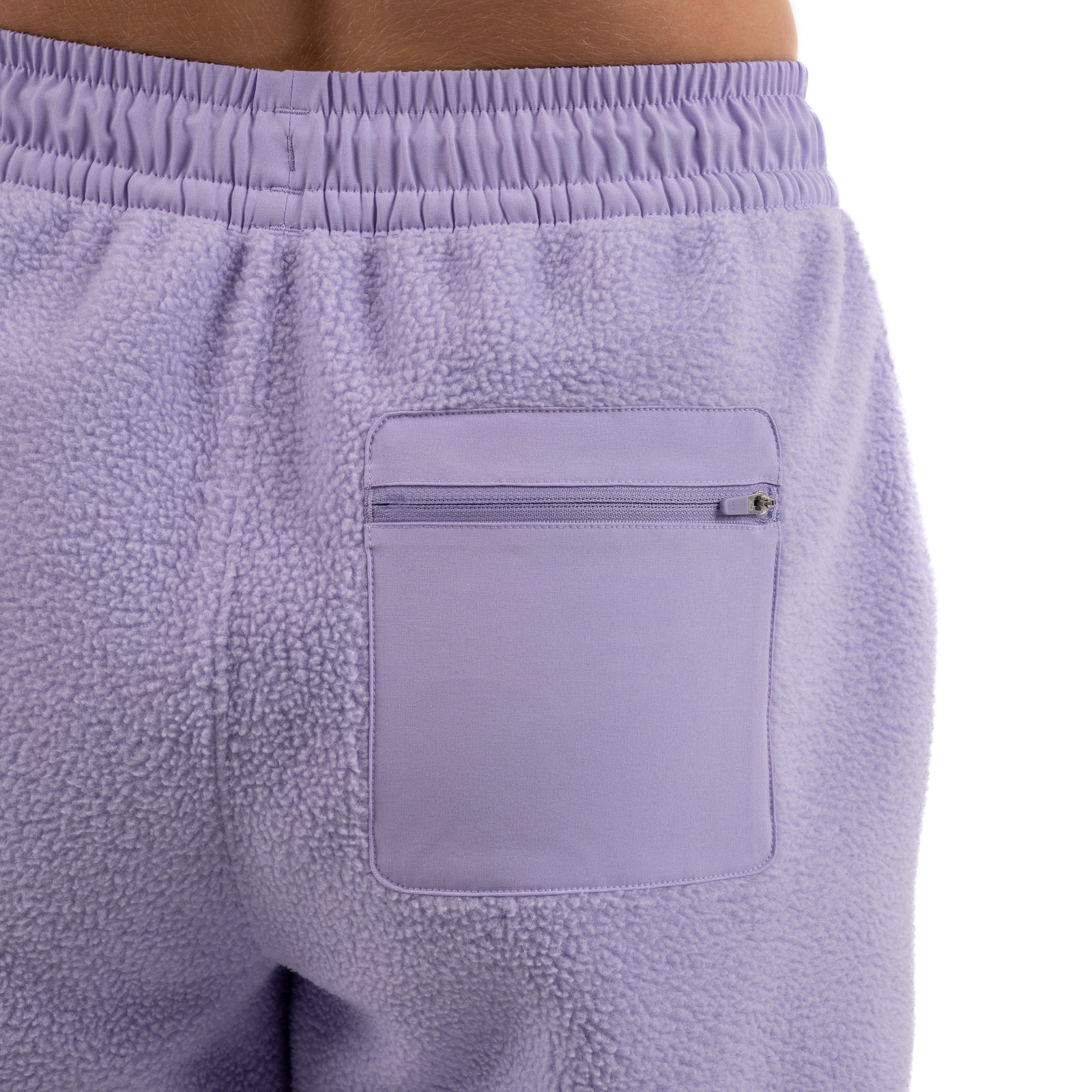 [Lilac] danner high-pile fleece jogger lilac back pocket