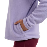 danner high-pile fleece pullover lilac kangaroo pocket